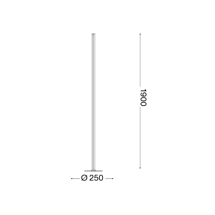 Ideal Lux - Dimbare LED-vloerlamp DORICA LED/50W/230V CRI 90 grijs
