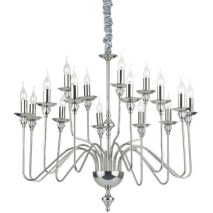 Ideal Lux - Hanglamp aan een ketting ARTU 16xE14/40W/230V diameter 90 cm glanzend chroom