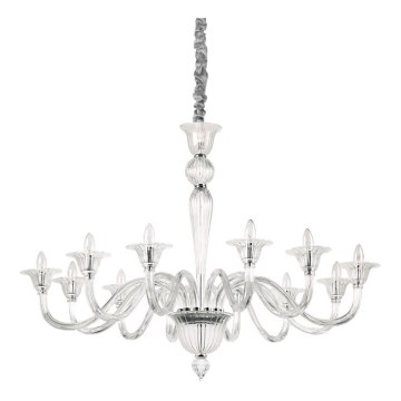 Ideal Lux - Hanglamp aan een ketting BRIGITTA 12xE14/40W/230V diameter 120 cm doorzichtig