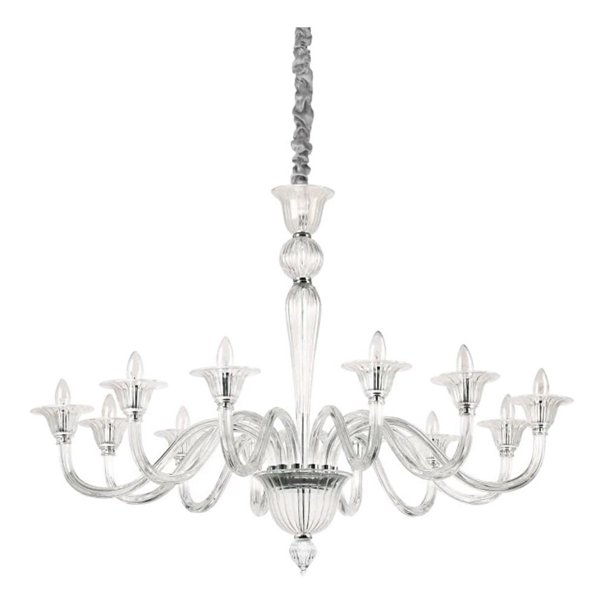 Ideal Lux - Hanglamp aan een ketting BRIGITTA 12xE14/40W/230V diameter 120 cm doorzichtig