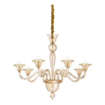 Ideal Lux - Hanglamp aan een ketting BRIGITTA 8xE14/40W/230V diameter 89 cm messing