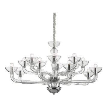 Ideal Lux - Hanglamp aan een ketting CASANOVA 16xE14/40W/230V diameter 120 cm doorzichtig