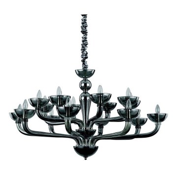 Ideal Lux - Hanglamp aan een ketting CASANOVA 16xE14/40W/230V diameter 120 cm grijs