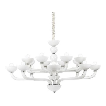 Ideal Lux - Hanglamp aan een ketting CASANOVA 16xE14/40W/230V diameter 120 cm wit