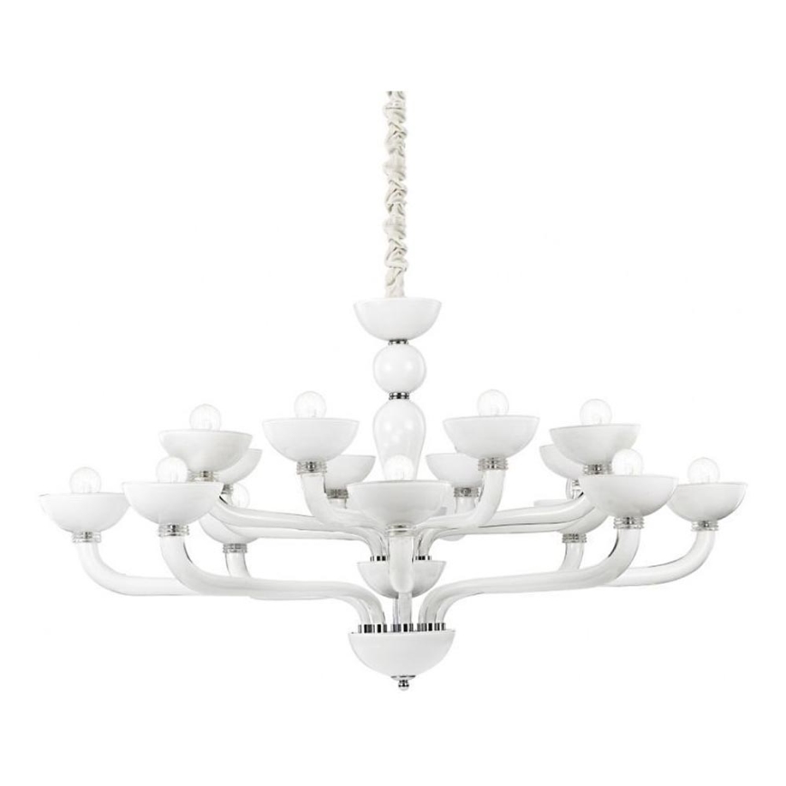Ideal Lux - Hanglamp aan een ketting CASANOVA 16xE14/40W/230V diameter 120 cm wit