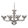 Ideal Lux - Hanglamp aan een ketting CASANOVA 8xE14/40W/230V diameter 88 cm grijs