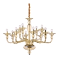 Ideal Lux - Hanglamp aan een ketting DANIELI 12xE14/40W/230V diameter 94 cm messing