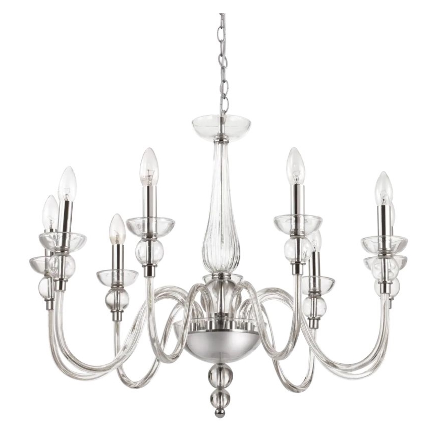 Ideal Lux - Hanglamp aan een ketting DOGE 9xE14/40W/230V diameter 75 cm glanzend chroom