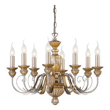 Ideal Lux - Hanglamp aan een ketting FIRENZE 8xE14/40W/230V diameter 64 cm goud