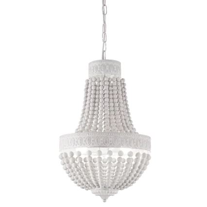 Ideal Lux - Hanglamp aan een ketting MONET 5xE14/40W/230V diameter 40 cm hennep/wit