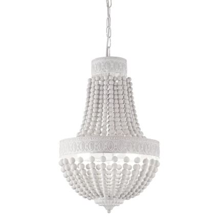 Ideal Lux - Hanglamp aan een ketting MONET 6xE14/40W/230V diameter 50 cm hennep/wit