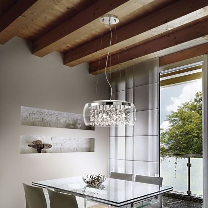 Ideal Lux – Hanglamp aan een koord AUDI 8×G9/40W/230V