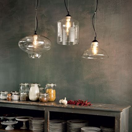 Ideal Lux - Hanglamp aan een koord BISTRO 1xE27/60W/230V diameter 40 cm gerookt