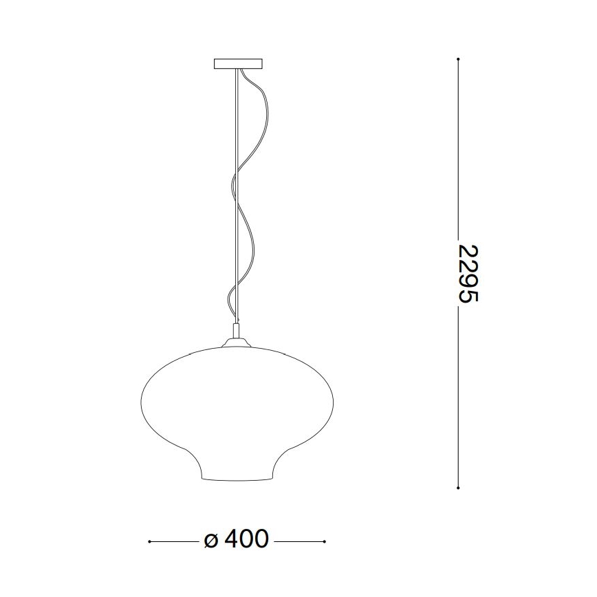 Ideal Lux - Hanglamp aan een koord BISTRO 1xE27/60W/230V diameter 40 cm gerookt