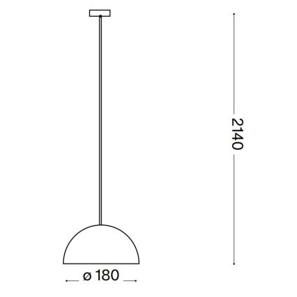 Ideal Lux - Hanglamp aan een koord FOLK 1xE27/60W/230V diameter 18 cm bruin
