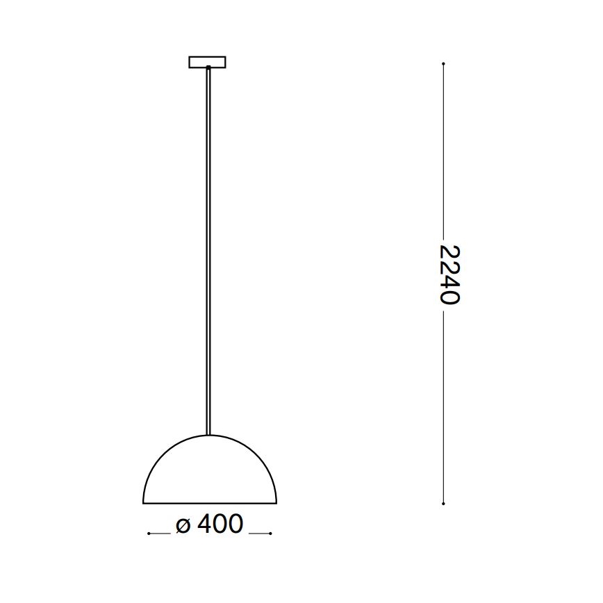 Ideal Lux - Hanglamp aan een koord FOLK 1xE27/60W/230V diameter 40 cm bruin