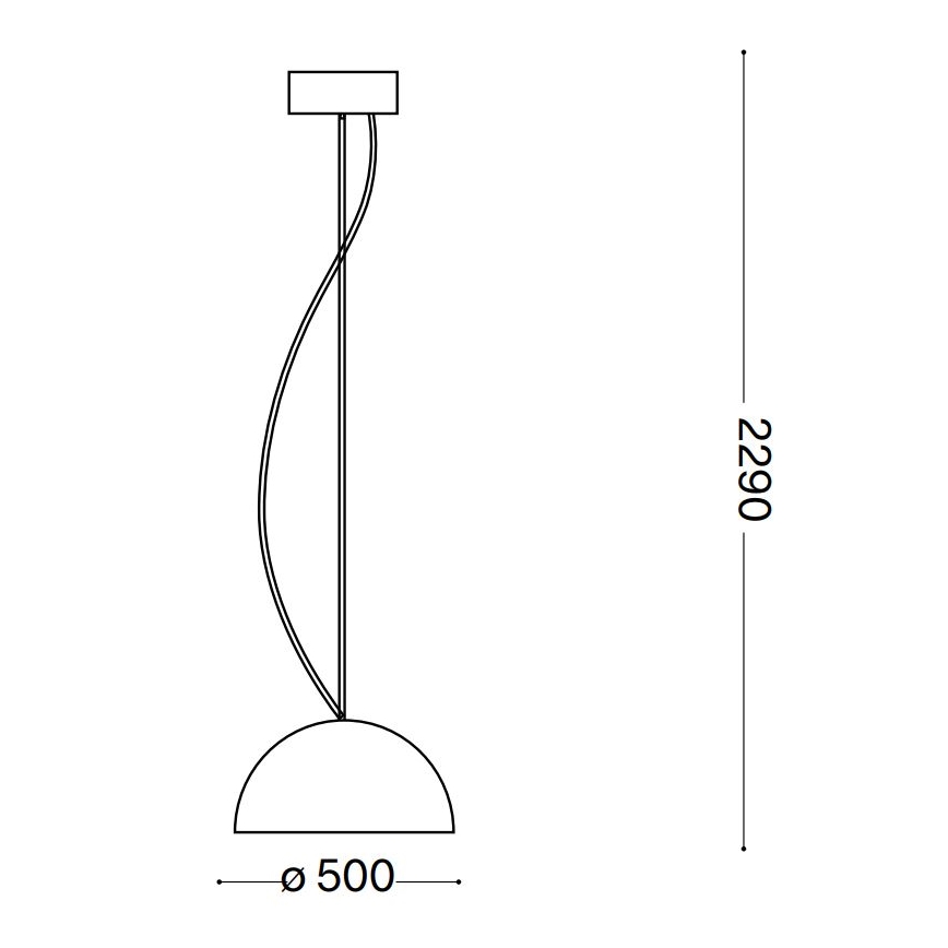 Ideal Lux - Hanglamp aan een koord FOLK 1xE27/60W/230V diameter 50 cm bruin