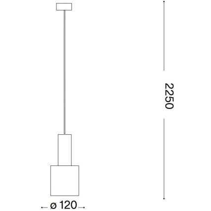 Ideal Lux - Hanglamp aan een koord HOLLY 1xE27/60W/230V diameter 12 cm zwart