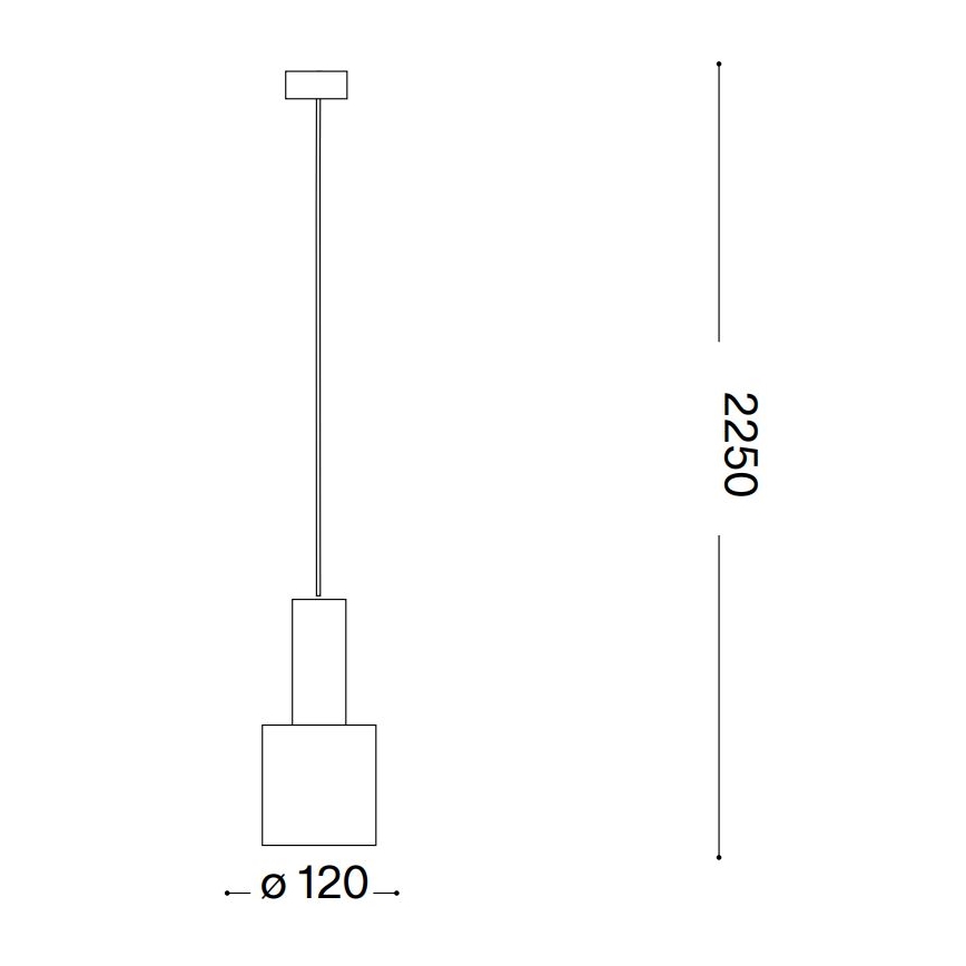 Ideal Lux - Hanglamp aan een koord HOLLY 1xE27/60W/230V diameter 12 cm zwart