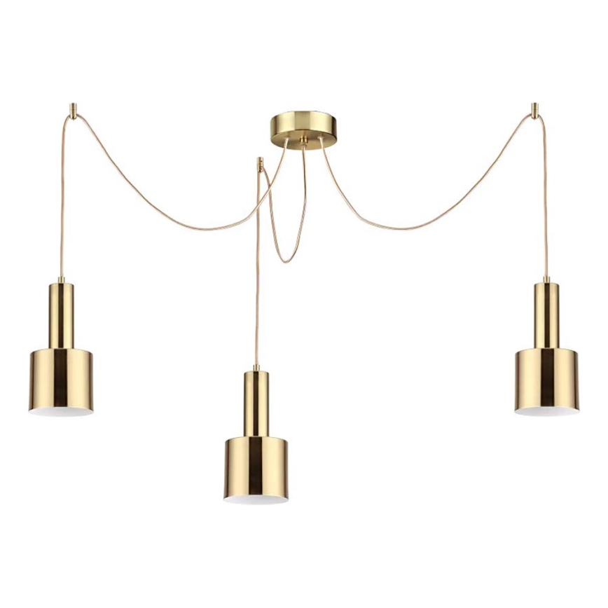 Ideal Lux - Hanglamp aan een koord HOLLY 3xE27/60W/230V spin messing