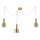 Ideal Lux - Hanglamp aan een koord HOLLY 3xE27/60W/230V spin messing