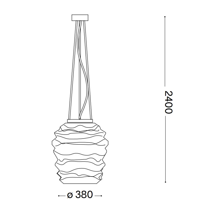 Ideal Lux - Hanglamp aan een koord KARMA 1xE27/60W/230V diameter 38 cm wit