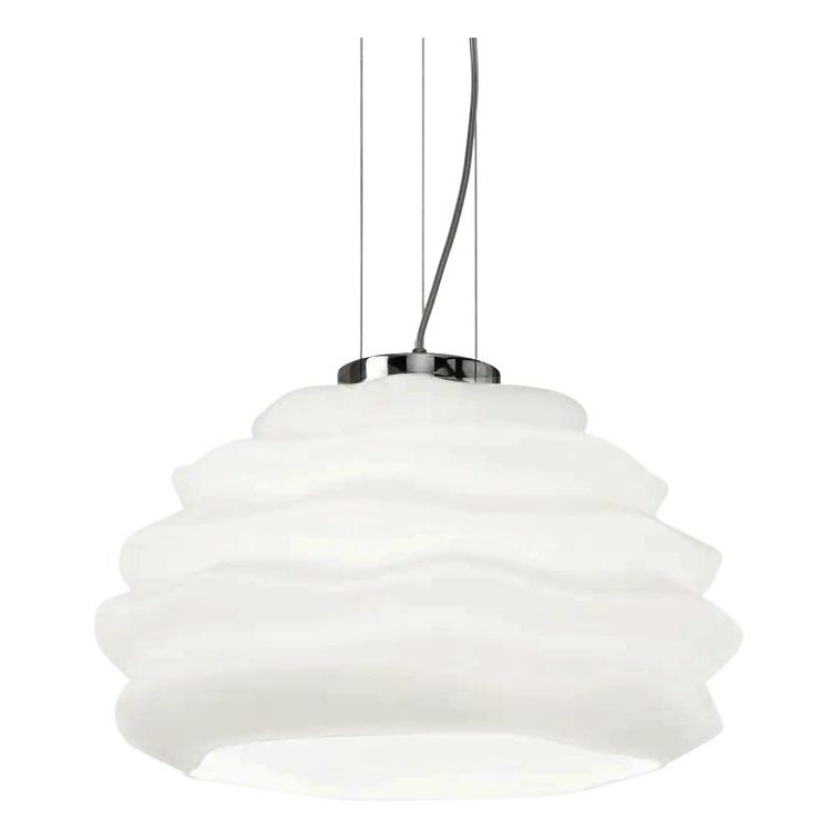 Ideal Lux - Hanglamp aan een koord KARMA 1xE27/60W/230V diameter 39 cm wit