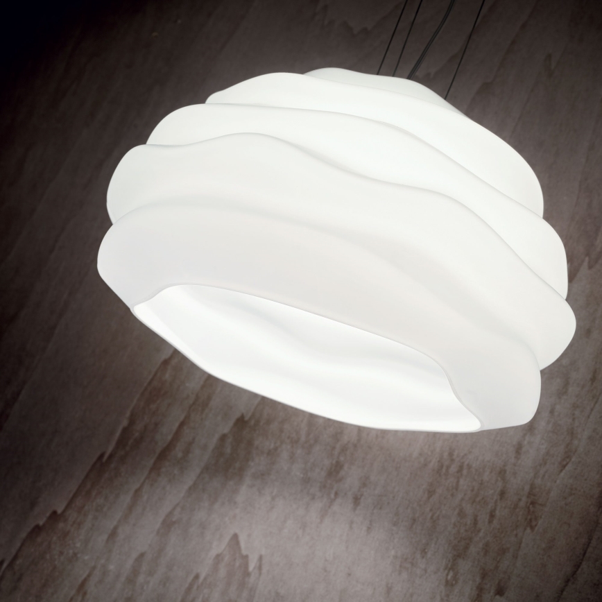Ideal Lux - Hanglamp aan een koord KARMA 1xE27/60W/230V diameter 39 cm wit