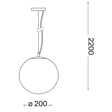 Ideal Lux - Hanglamp aan een koord MAPA 1xE27/42W/230V diameter 20 cm goud/gerookt