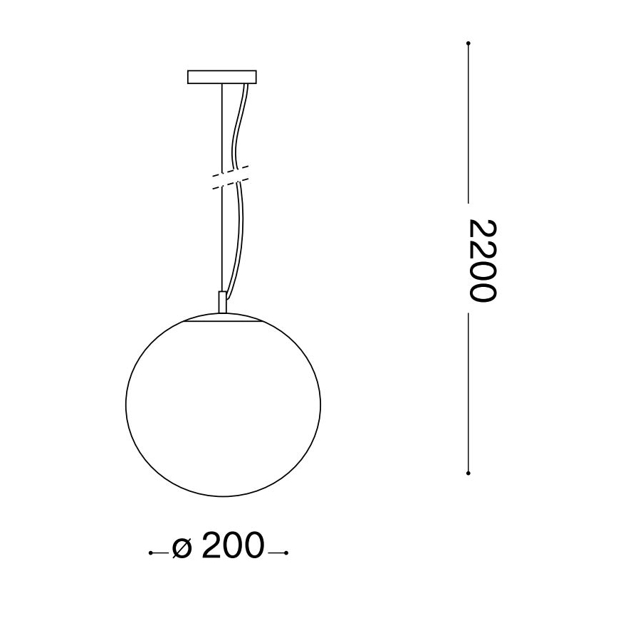 Ideal Lux - Hanglamp aan een koord MAPA 1xE27/42W/230V diameter 20 cm goud/gerookt