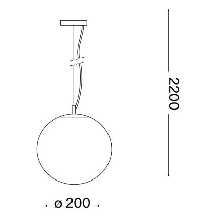 Ideal Lux - Hanglamp aan een koord MAPA 1xE27/42W/230V diameter 20 cm grijs/gerookt