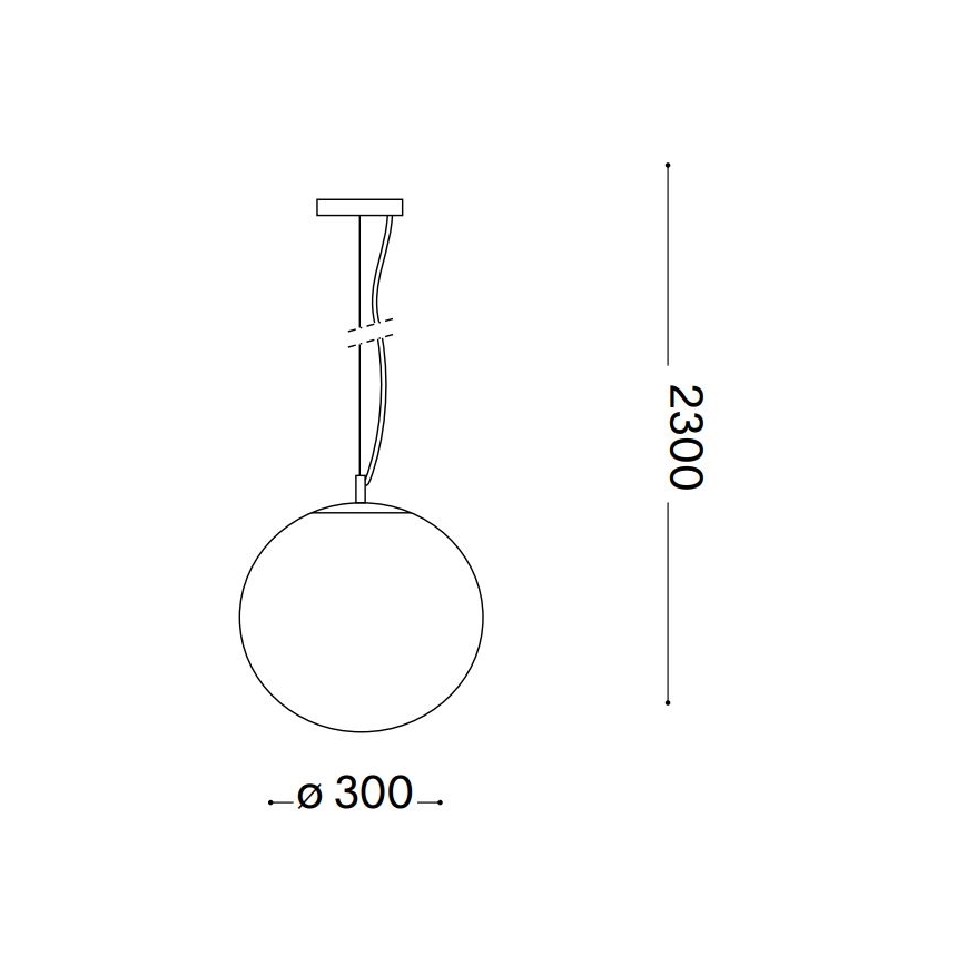 Ideal Lux - Hanglamp aan een koord MAPA 1xE27/42W/230V diameter 30 cm goud/gerookt