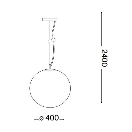Ideal Lux - Hanglamp aan een koord MAPA 1xE27/42W/230V diameter 40 cm goud/gerookt