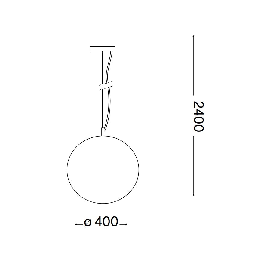 Ideal Lux - Hanglamp aan een koord MAPA 1xE27/42W/230V diameter 40 cm goud/gerookt
