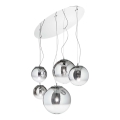 Ideal Lux - Hanglamp aan een koord MAPA FADE 5xE27/60W/230V glanzend chroom