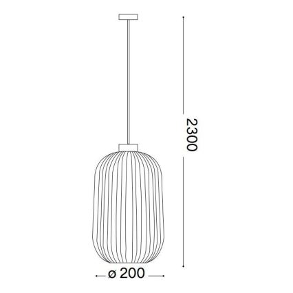 Ideal Lux - Hanglamp aan een koord MINT 1xE27/60W/230V diameter 20 cm groen