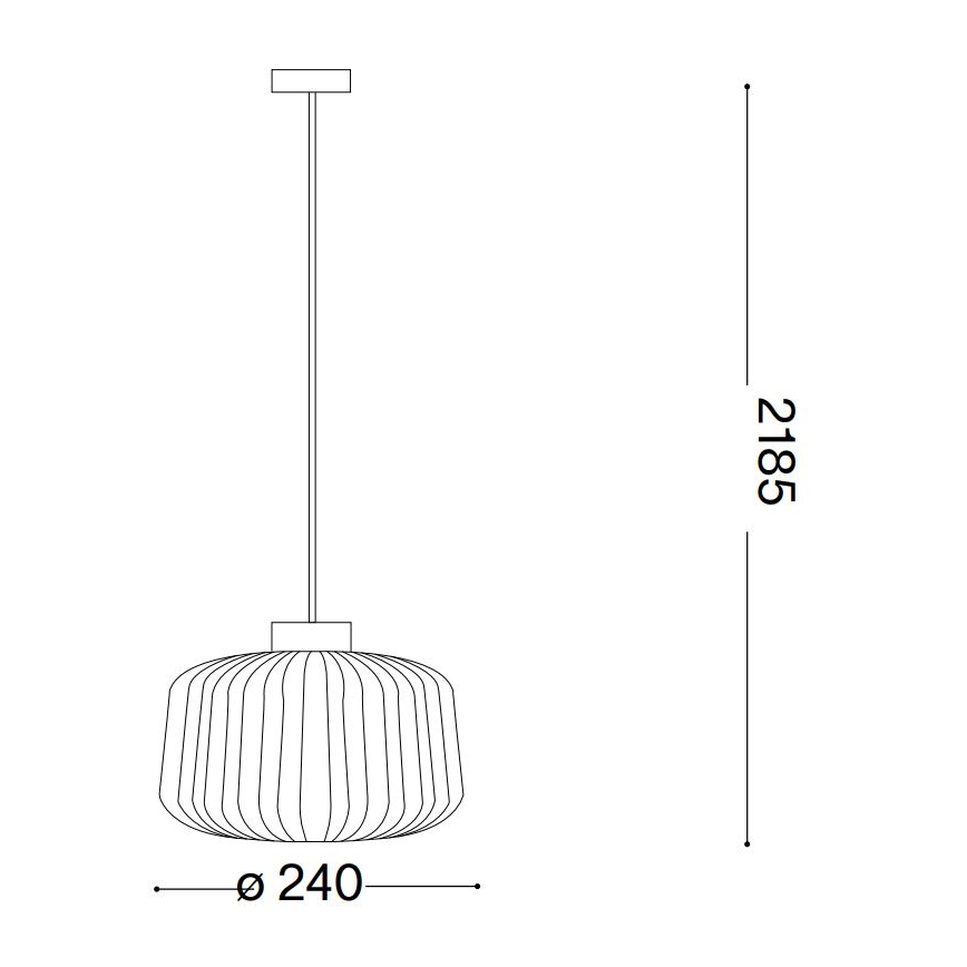 Ideal Lux - Hanglamp aan een koord MINT 1xE27/60W/230V diameter 24 cm groen