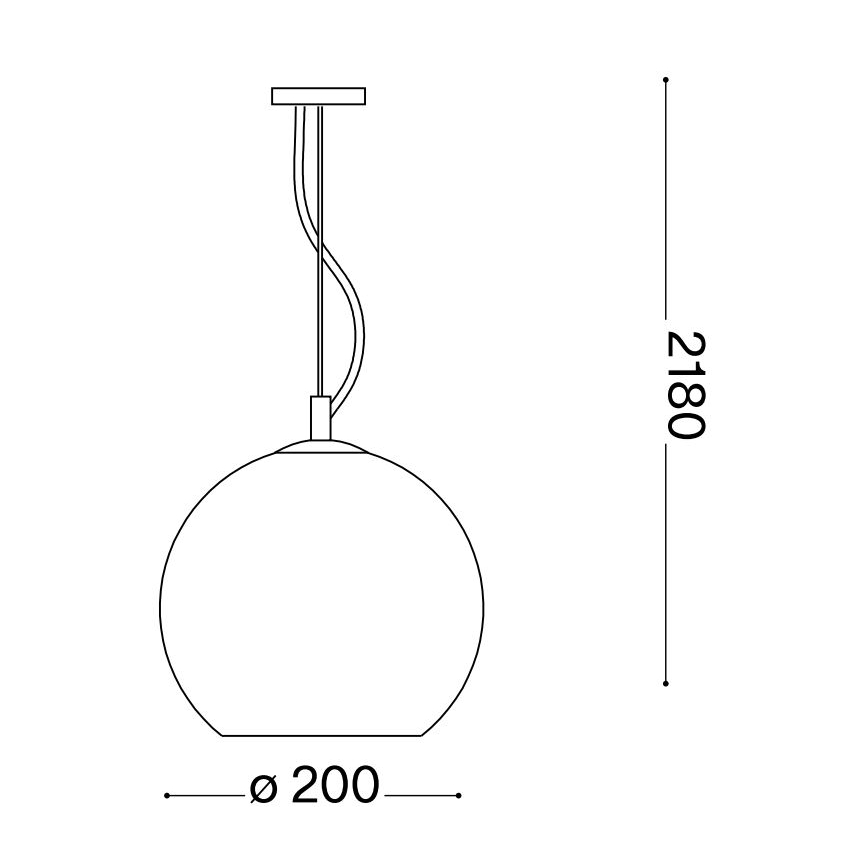 Ideal Lux - Hanglamp aan een koord NEMO 1xE27/42W/230V diameter 20 cm beige