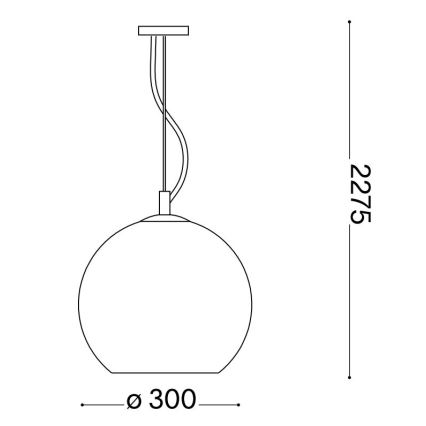 Ideal Lux - Hanglamp aan een koord NEMO 1xE27/42W/230V diameter 30 cm beige