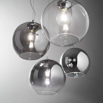 Ideal Lux - Hanglamp aan een koord NEMO 1xE27/42W/230V diameter 30 cm gerookt