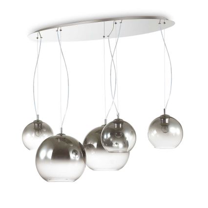 Ideal Lux - Hanglamp aan een koord NEMO PLUS 5xE27/42W/230V gerookt