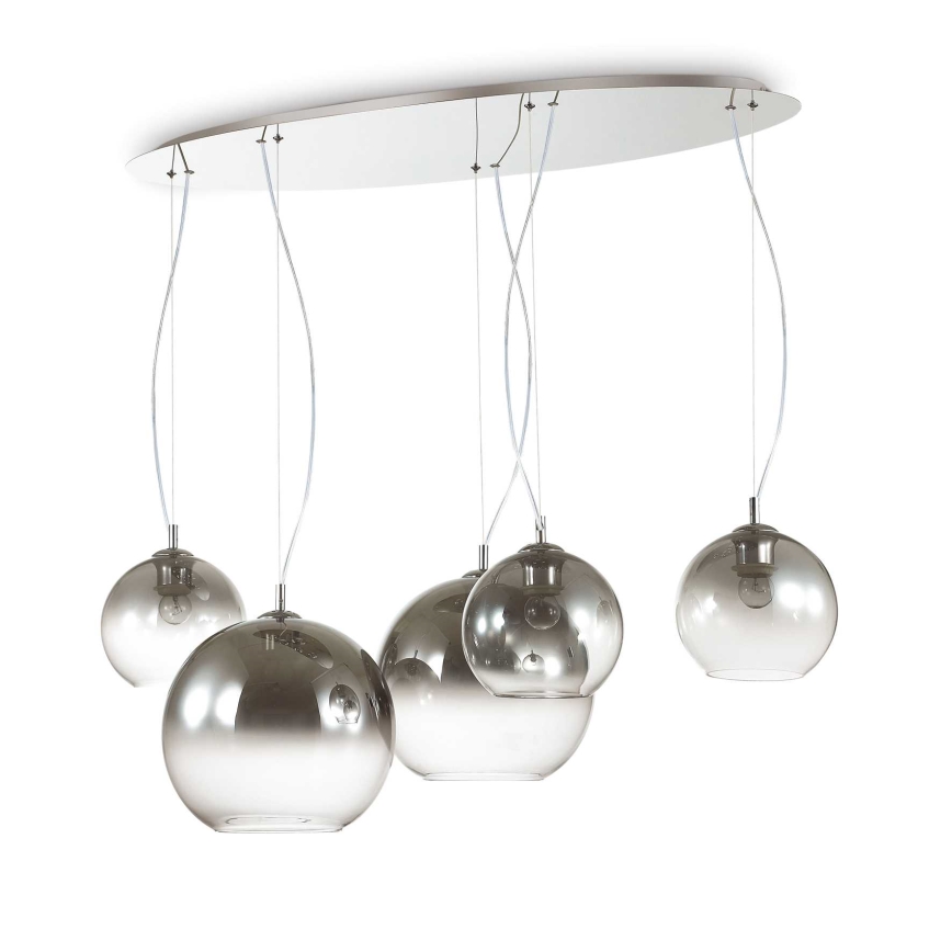 Ideal Lux - Hanglamp aan een koord NEMO PLUS 5xE27/42W/230V gerookt