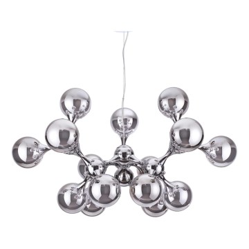 Ideal Lux - Hanglamp aan een koord NODI 15xE14/28W/230V glanzend chroom