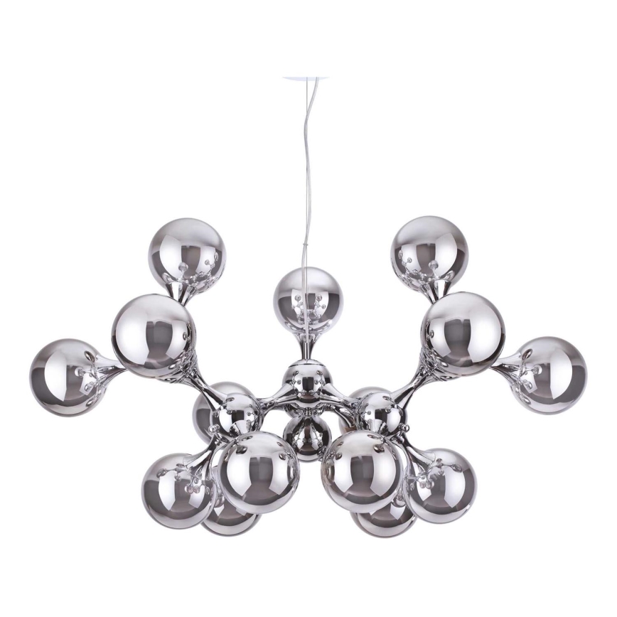 Ideal Lux - Hanglamp aan een koord NODI 15xE14/28W/230V glanzend chroom
