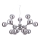 Ideal Lux - Hanglamp aan een koord NODI 15xE14/28W/230V glanzend chroom
