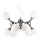 Ideal Lux - Hanglamp aan een koord NODI 9xE14/40W/230V glanzend chroom/wit