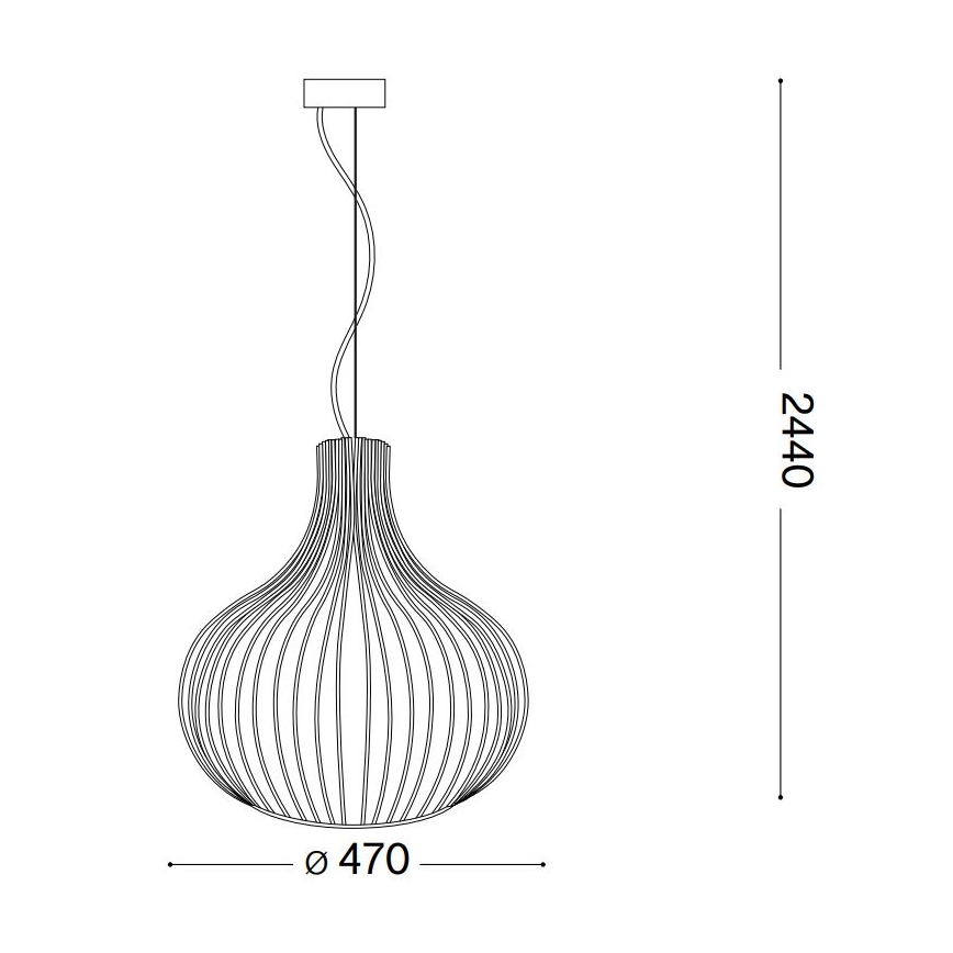 Ideal Lux - Hanglamp aan een koord ONION 1xE27/60W/230V diameter 47 cm