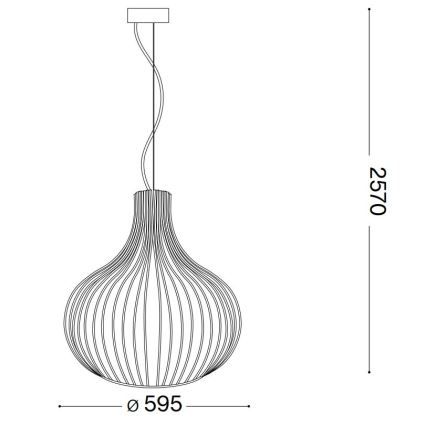 Ideal Lux - Hanglamp aan een koord ONION 1xE27/60W/230V diameter 59,5 cm