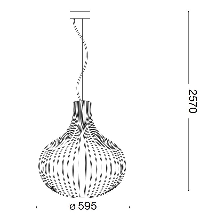 Ideal Lux - Hanglamp aan een koord ONION 1xE27/60W/230V diameter 59,5 cm