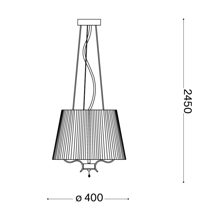 Ideal Lux - Kristallen hanglamp aan een koord PEGASO 3xE14/28W/230V diameter 40 cm glanzend chroom